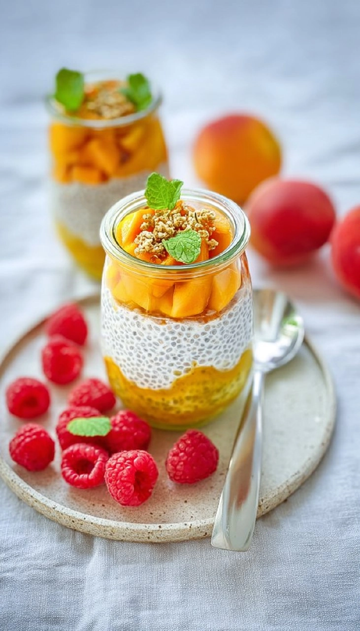 Chia pudding abricot mangue