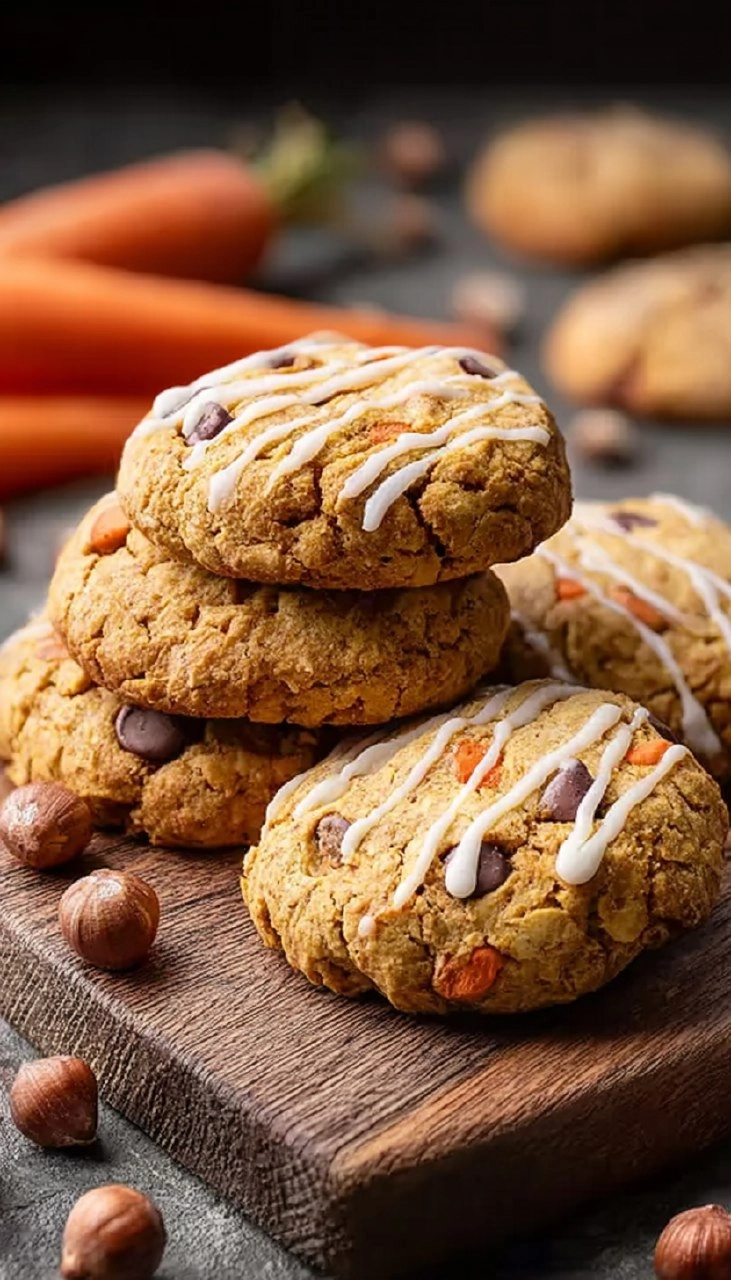 Cookies vegan à la carotte et aux noisettes