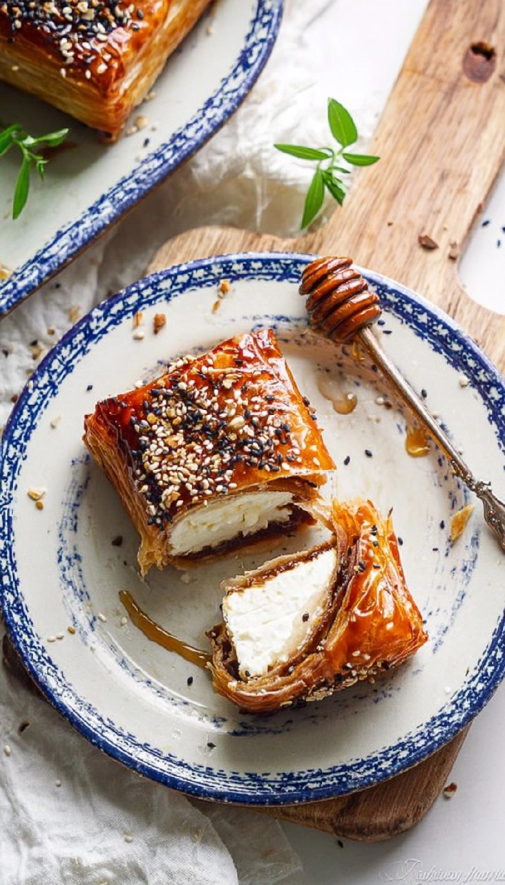 Feuilleté de féta au miel