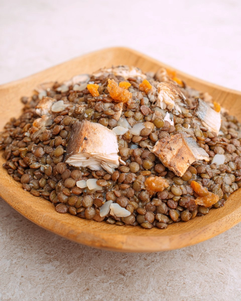 Salade de lentilles au maquereau fumé