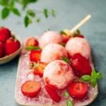 Glace-fraise-basilic-et-huile-dolive