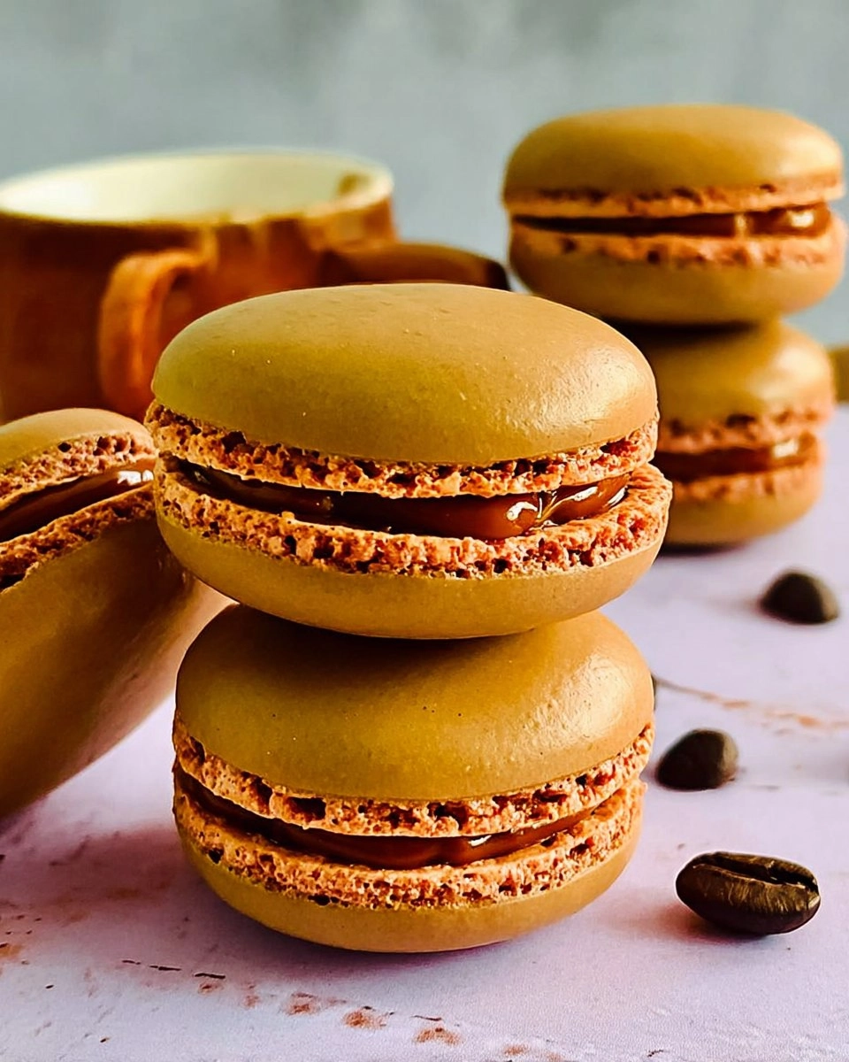 Macarons au café