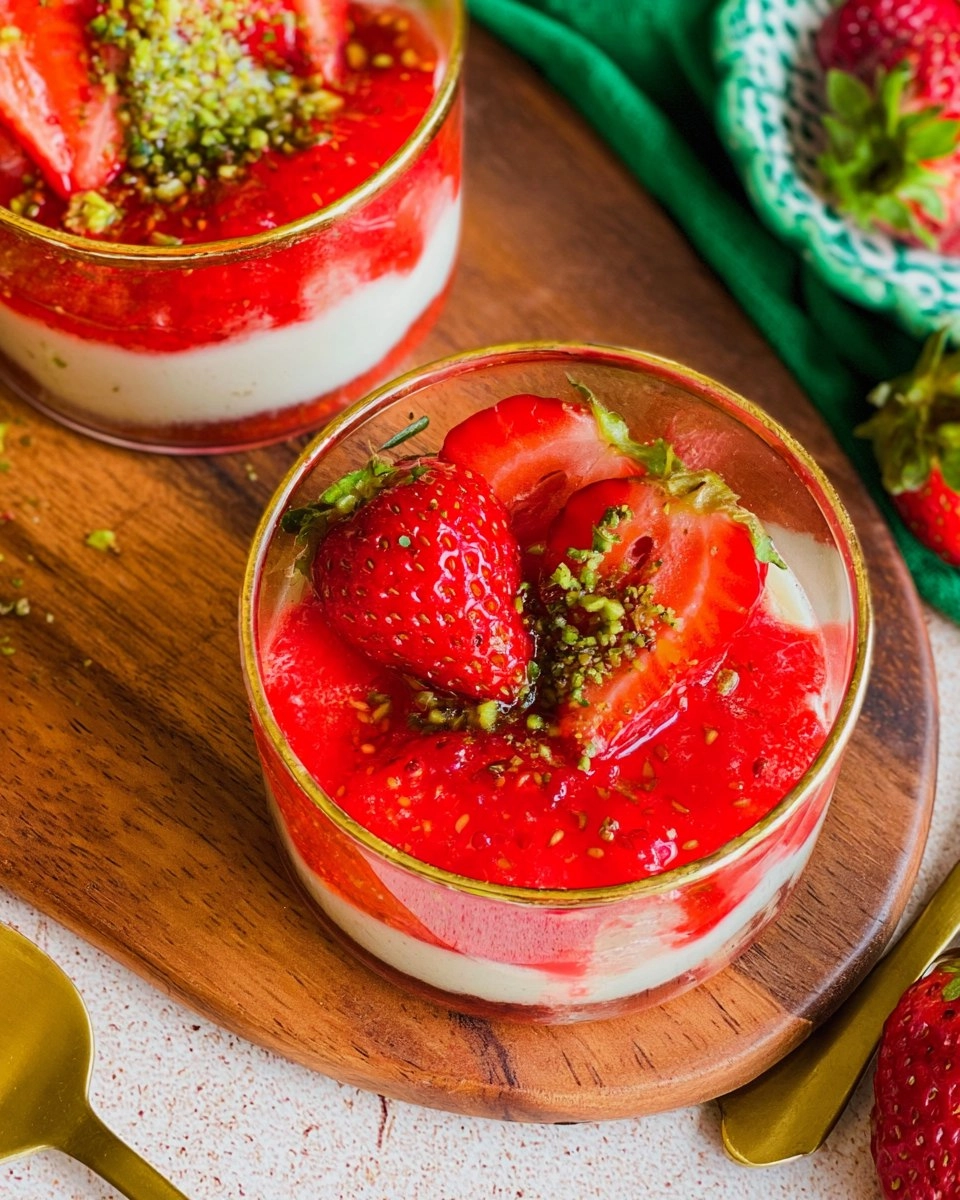 Panna cotta vanille fraise