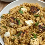 Recette-de-Pates-au-Poulet-et-Pesto-Rosso