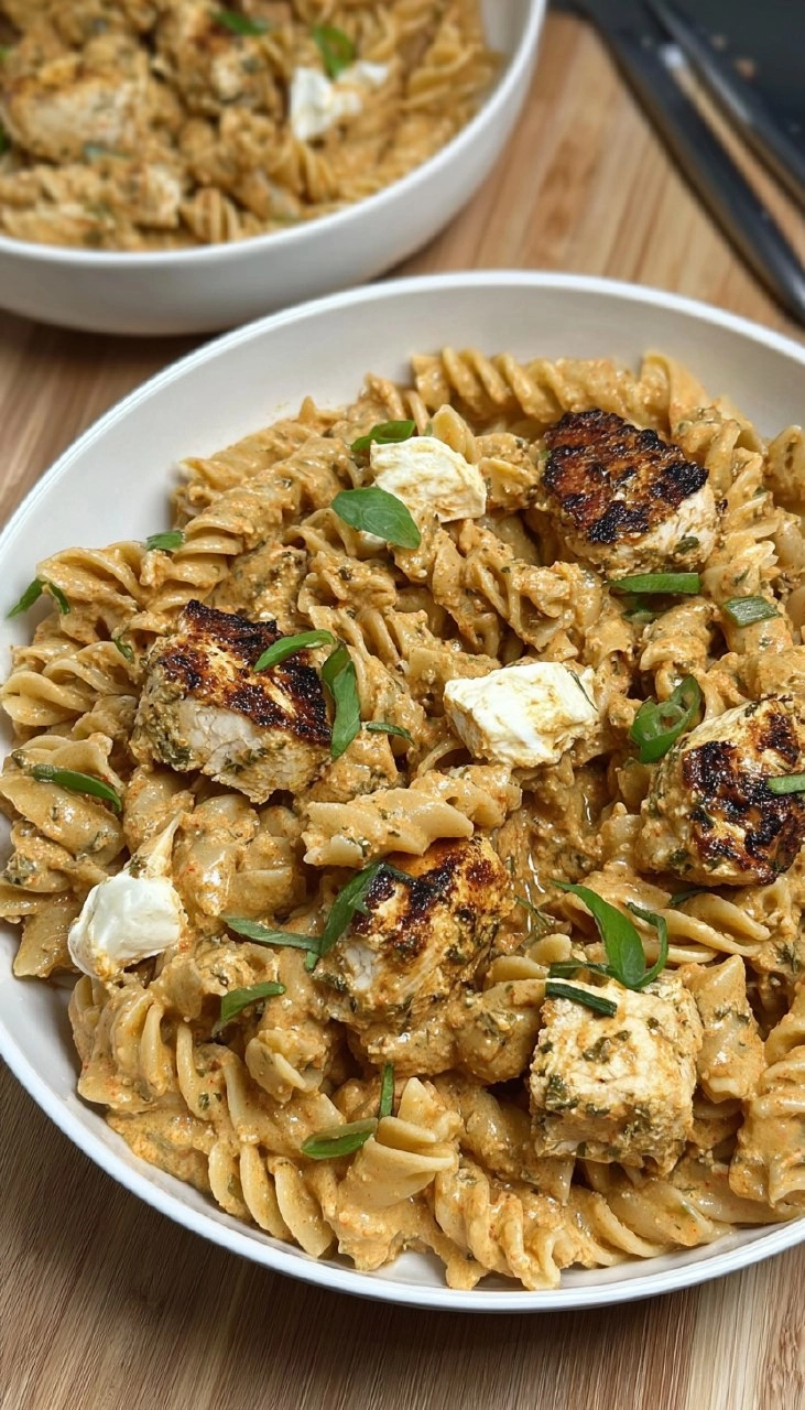 Recette-de-Pates-au-Poulet-et-Pesto-Rosso